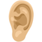 Ear - Medium Light emoji on Messenger